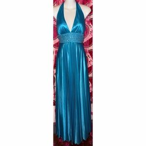 🩵 My Michelle Beaded Halter Gown